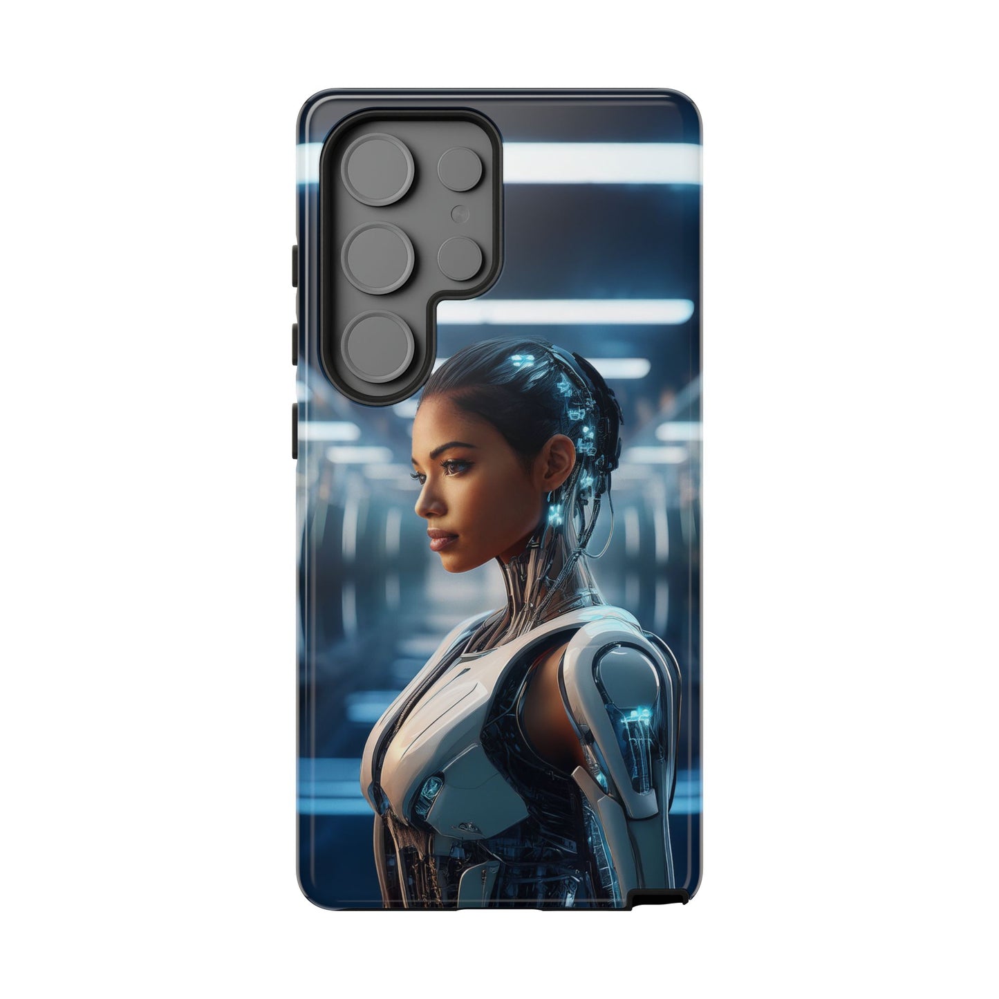 Futuristic Human Android Hybrid Cell Phone Case 002