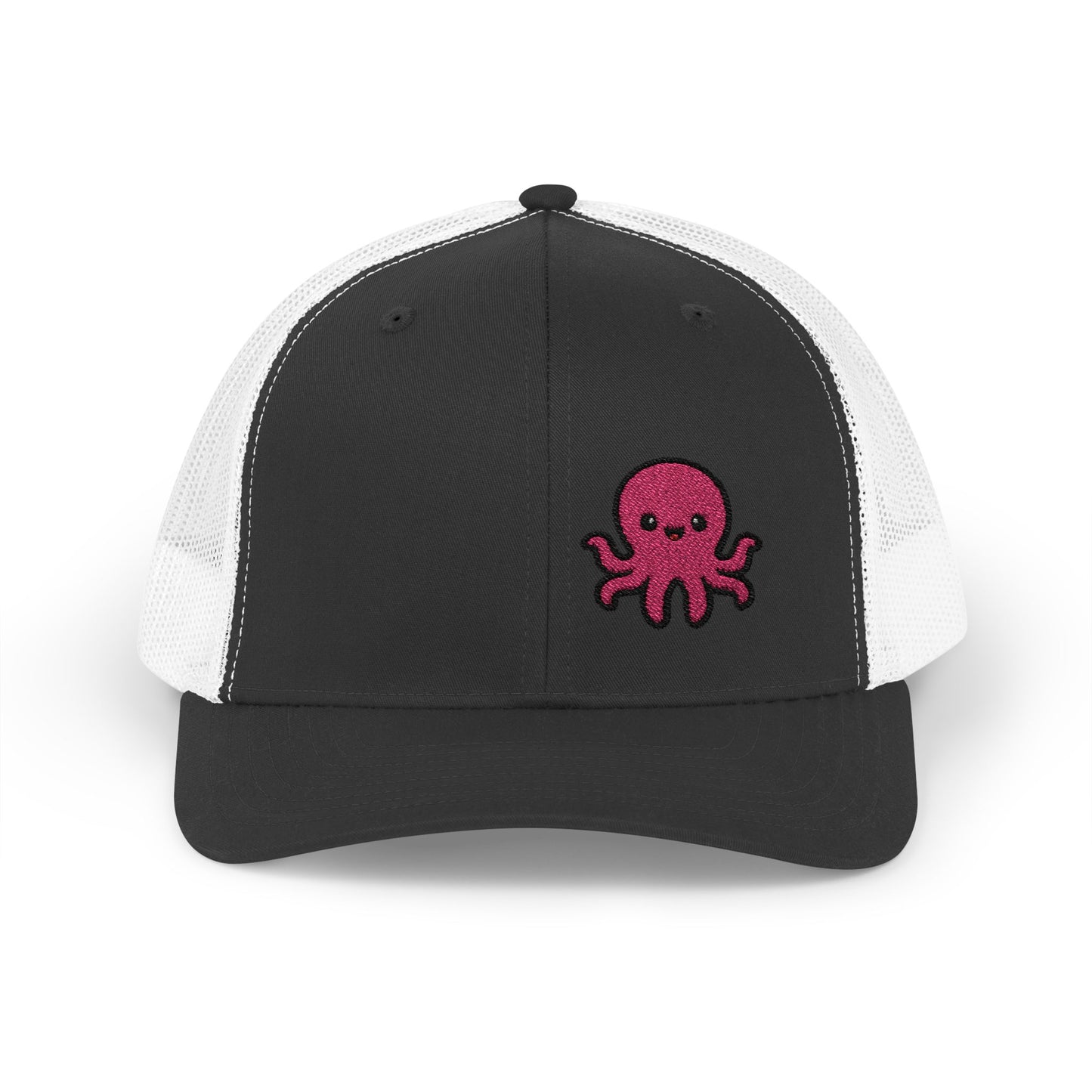 Cute Octopus Trucker Hat – Embroidered Kawaii Sea Creature Hat for Ocean Lovers and Tentacle Fans