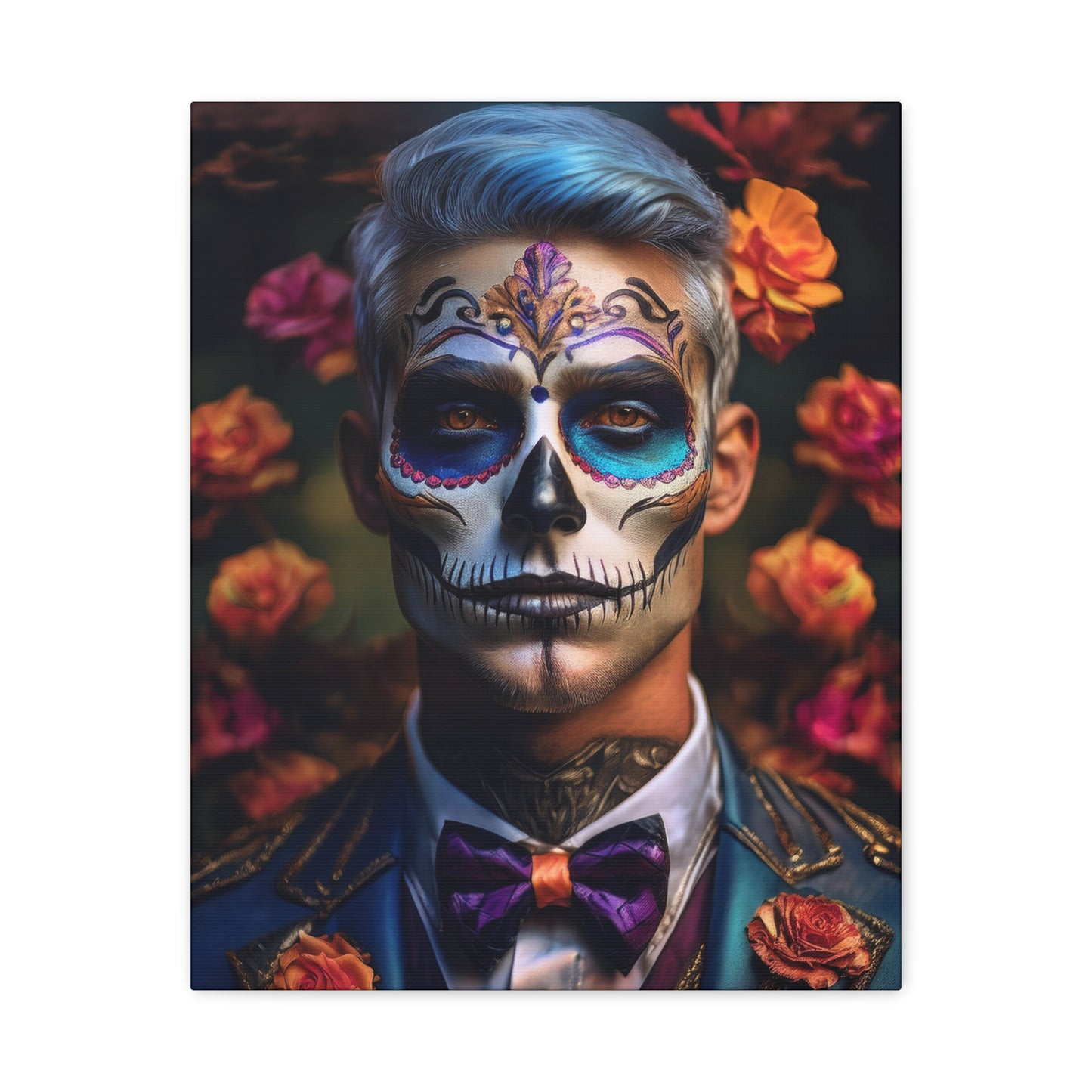 Dia de los Muertos Canvas Art | Day of the Dead - Stretched Matte Wall Decor 001