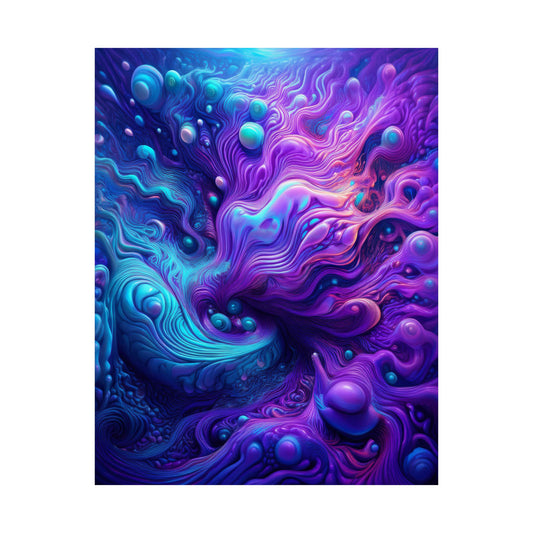 Ethereal Depths Abstract Matte Vertical Poster - Dreamy Wall Art for Home Decor