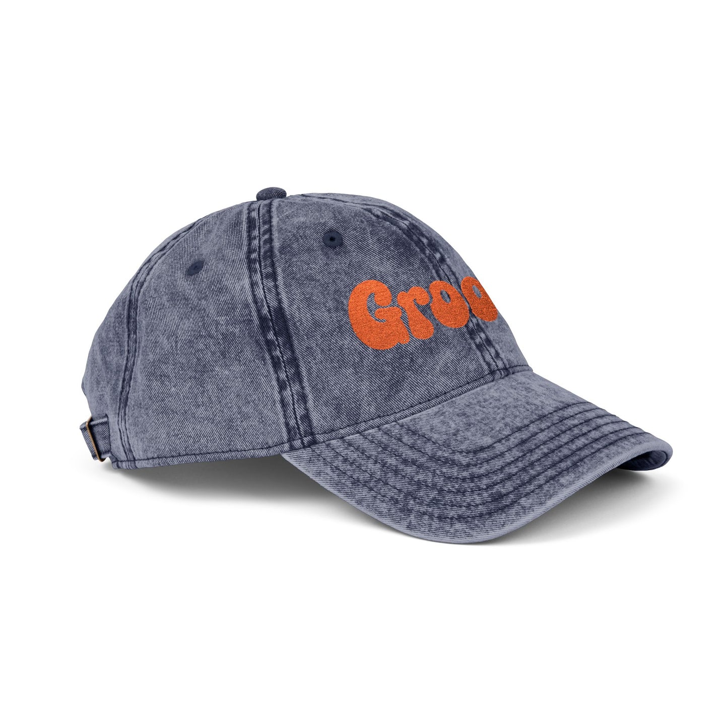 Groovy Vintage Hat – Retro Embroidered Hat with 70s Style Font for Funky Vibes, Chill Days, and Vintage Cool