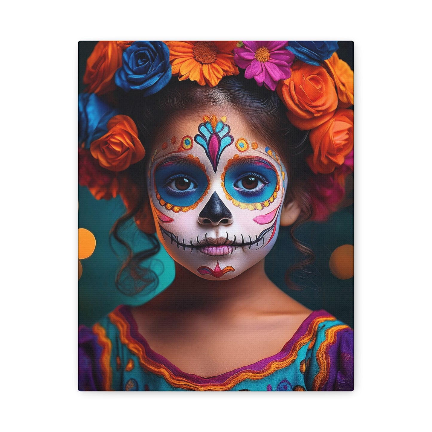 Dia de los Muertos Canvas Art | Day of the Dead - Stretched Matte Wall Decor 016