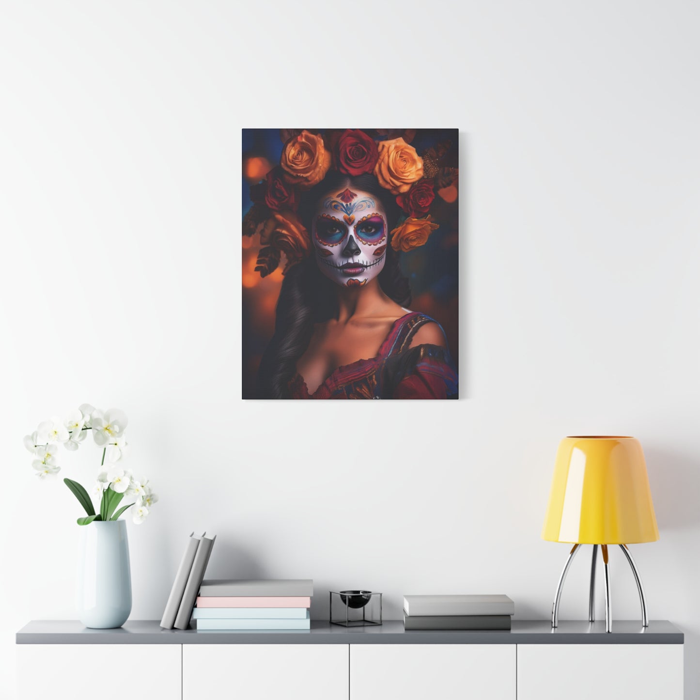 Dia de los Muertos Canvas Art | Day of the Dead - Stretched Matte Wall Decor 009