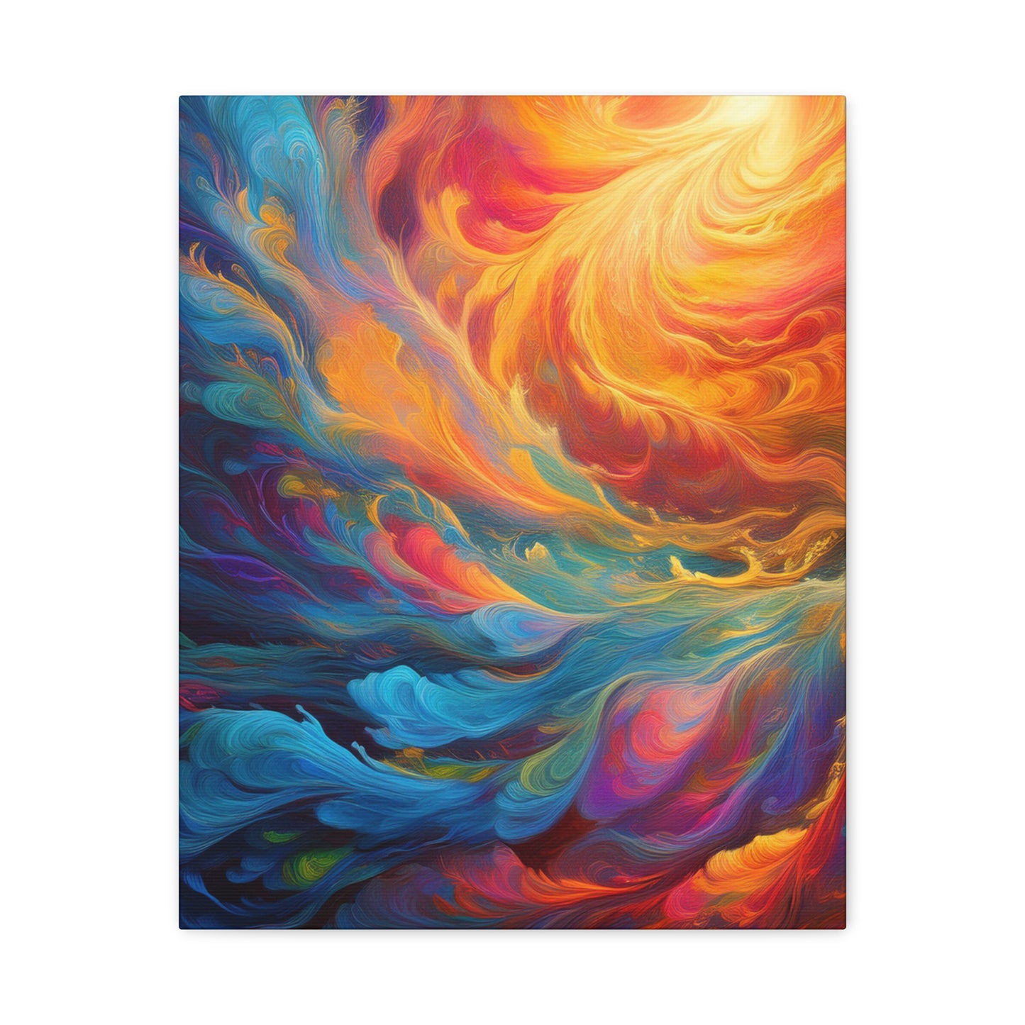 Fury of the Gods - Natures Wrath Abstract Canvas Art - 1.25" Stretched Wall Decor