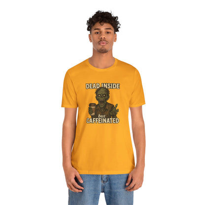 Dead Inside But Caffeinated Halloween Shirt – Funny Zombie Coffee Tee for Tired Souls