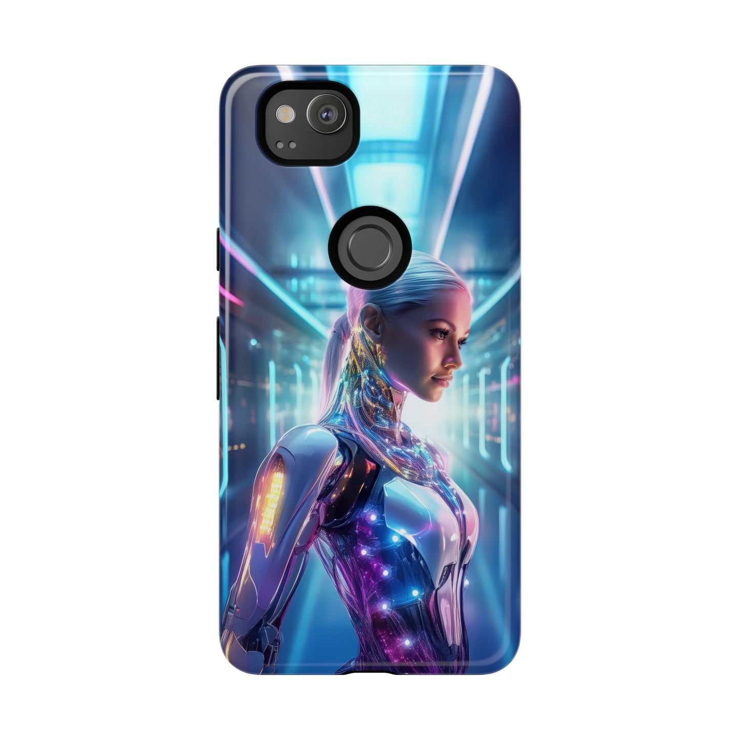 Futuristic Human Android Hybrid Cell Phone Case 015