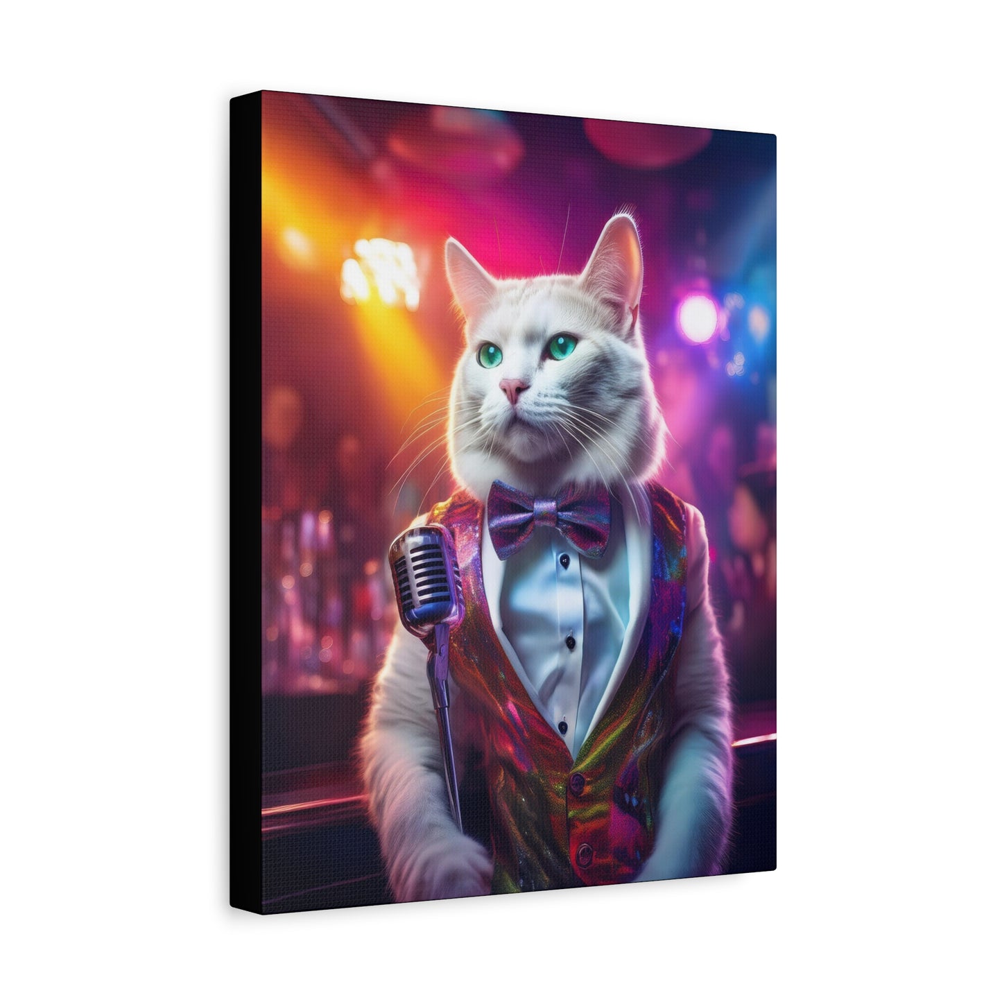 Purr-fectly Cool Lounge Cat Canvas Art | Stretched Matte Wall Decor 006