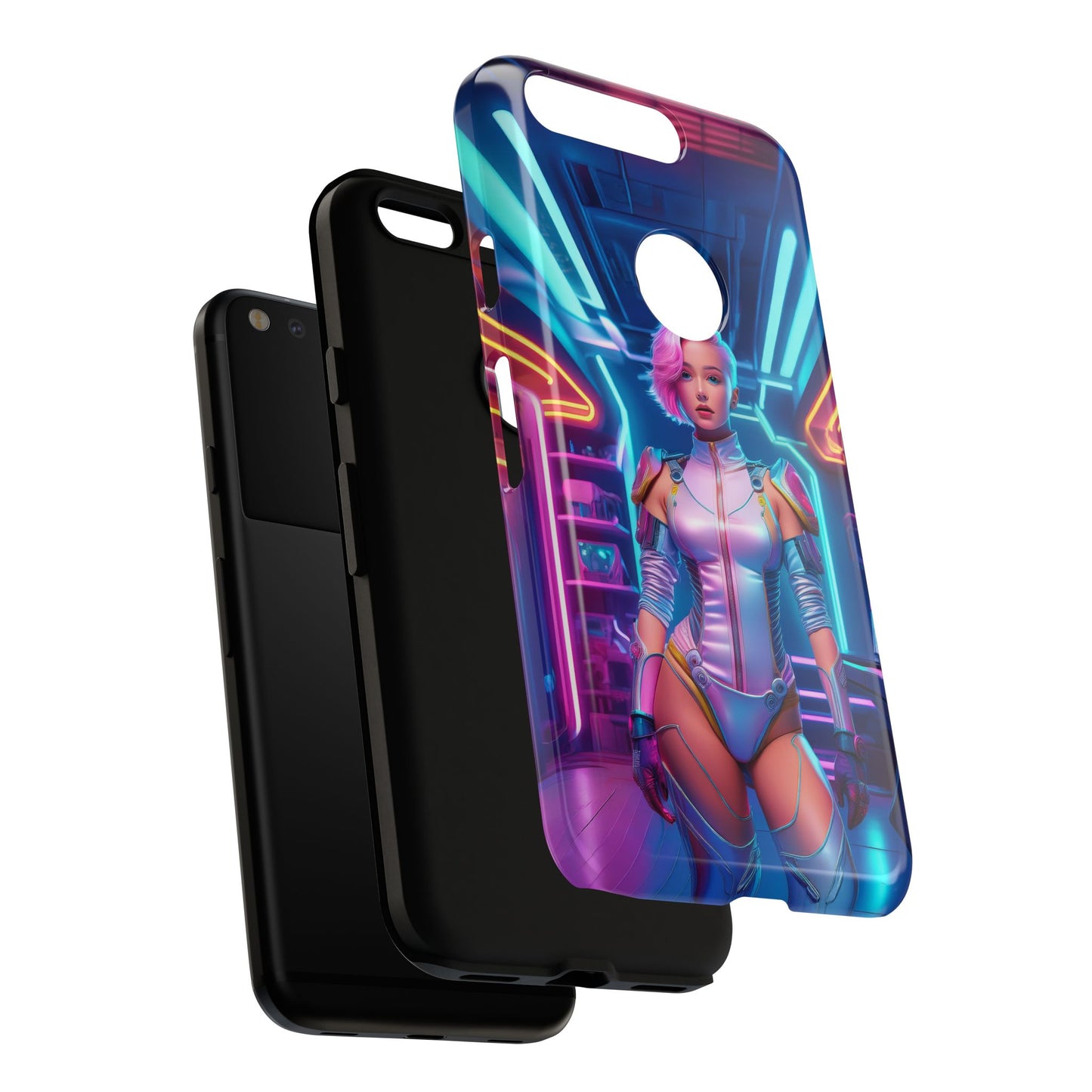 Futuristic Cyberpunk Female Cell Phone Case 002