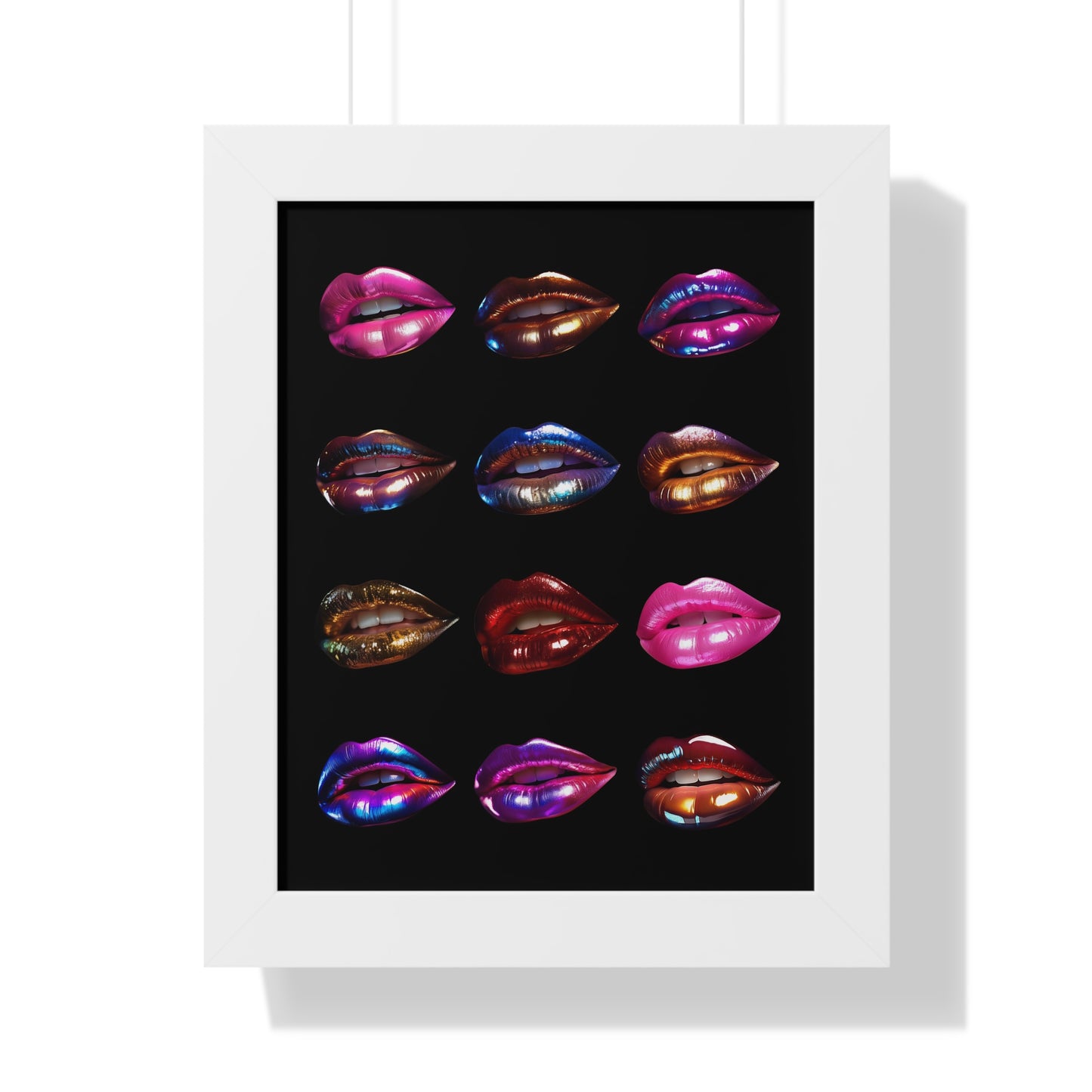 Glamorous Lips Vertical Poster | Stylish Wall Art