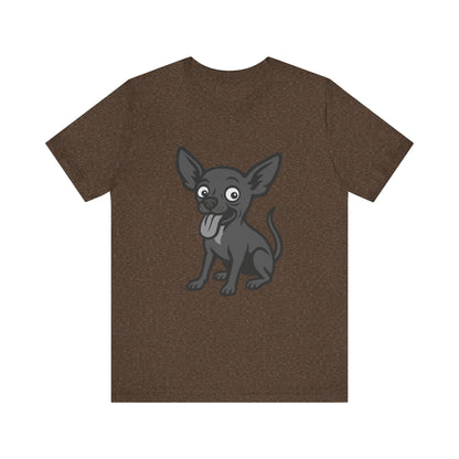Crazy Chihuahua Graphic Tee Dark Theme – Funny Hyper Dog Vector Design for Bold Personalities