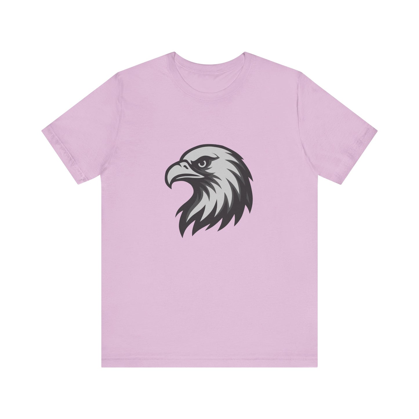 Eagle Head Graphic T-Shirt – Bold Dark Theme Grayscale Bird of Prey Design on Black Tee with Fierce Detail and Modern Ghost Effect. Unisex Jersey Short Sleeve Tee