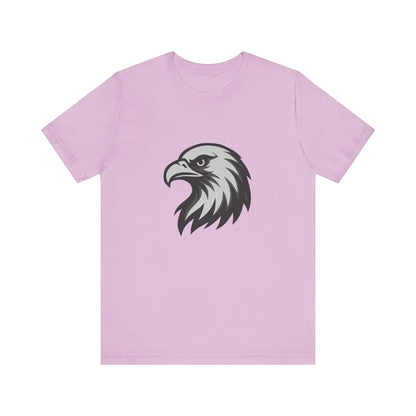 Eagle Head Graphic T-Shirt – Bold Dark Theme Grayscale Bird of Prey Design on Black Tee with Fierce Detail and Modern Ghost Effect. Unisex Jersey Short Sleeve Tee