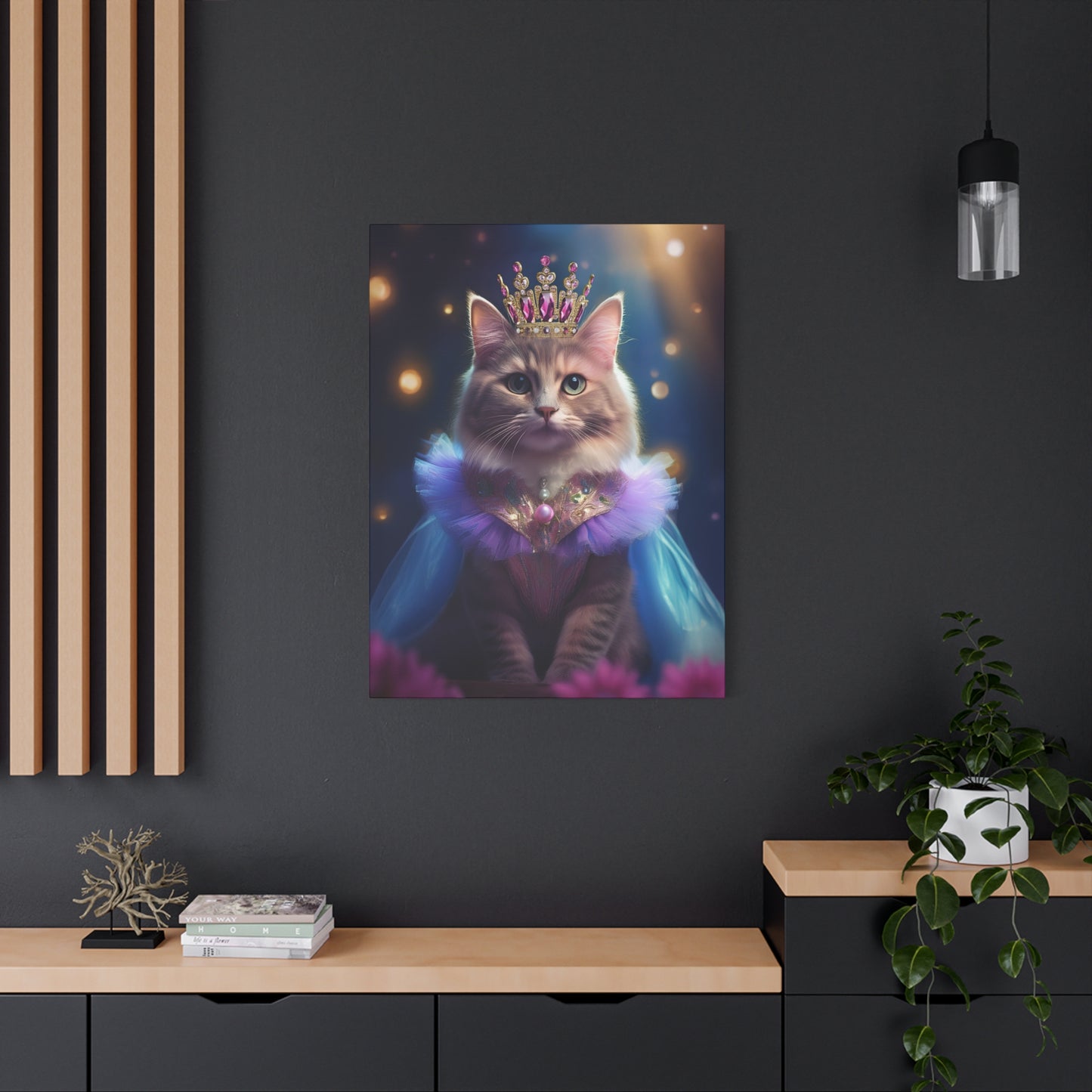 Meowgical Fairy Purrincess Canvas Art | Stretched Matte Wall Decor 003