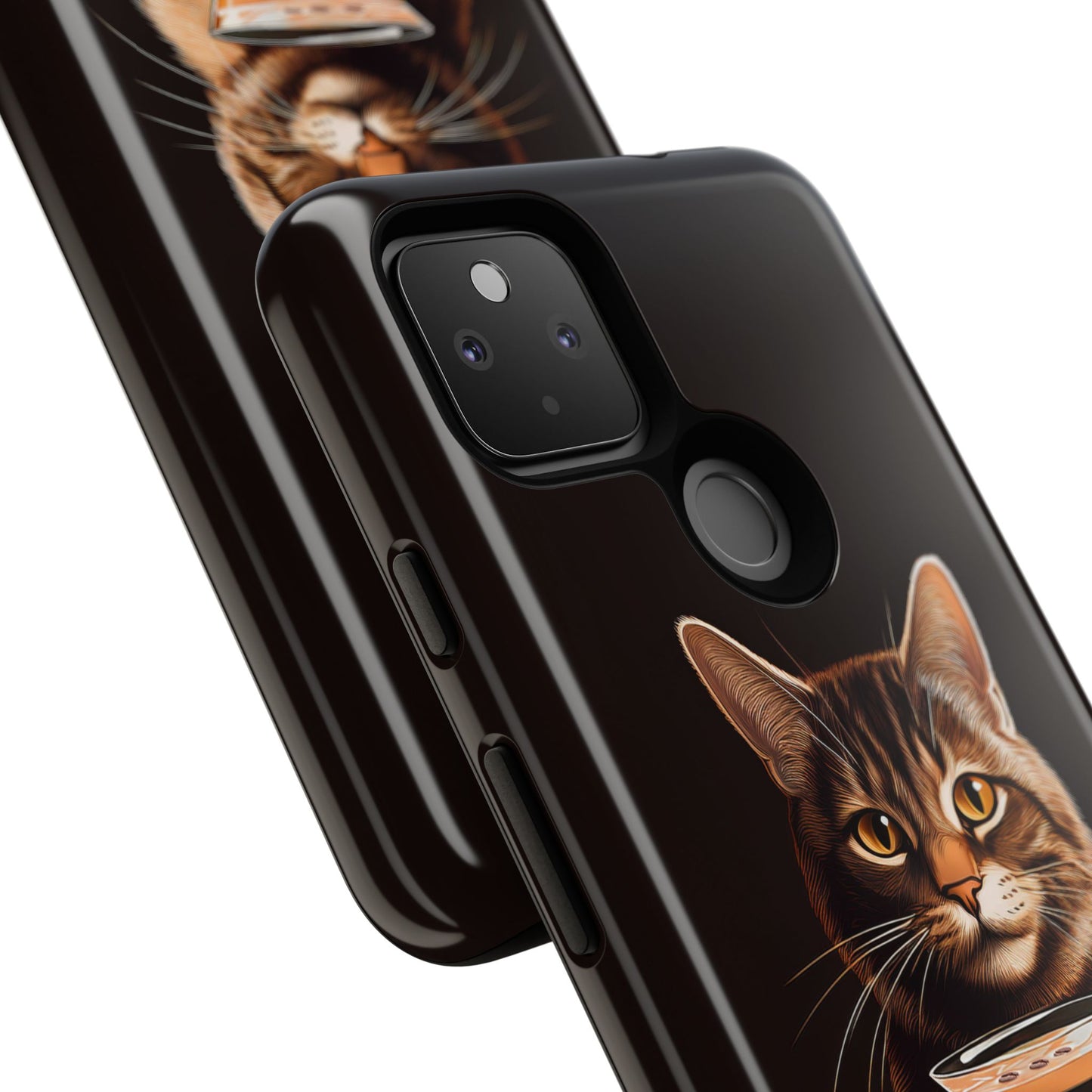 Sophisticated Cat with Espresso Martini Cell Phone Case 001