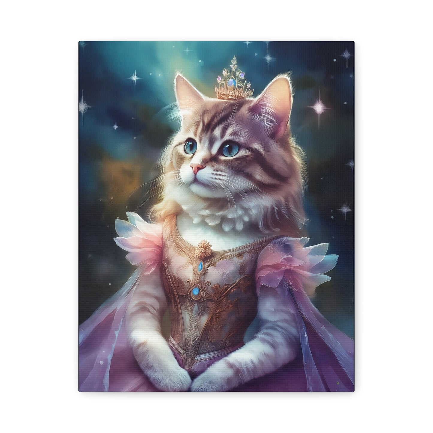 Meowgical Fairy Purrincess Canvas Art | Stretched Matte Wall Decor 005