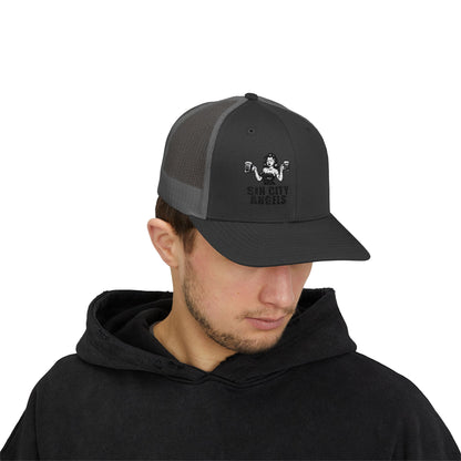 Sin City Angels Trucker Hat – Embroidered Vegas Girl Hat for Party Vibes