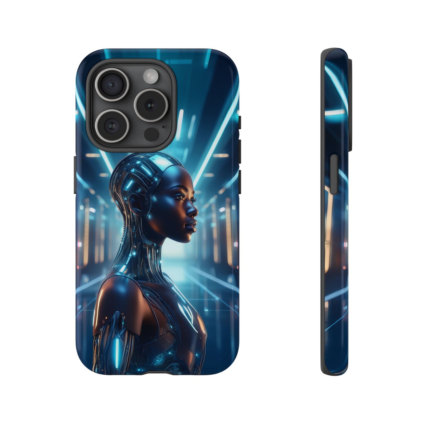 Futuristic Human Android Hybrid Cell Phone Case 003