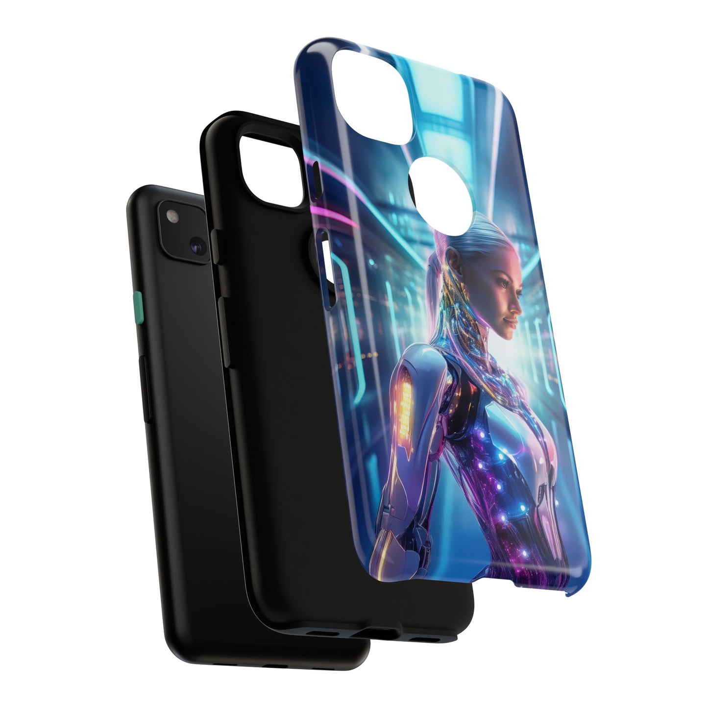 Futuristic Human Android Hybrid Cell Phone Case 015