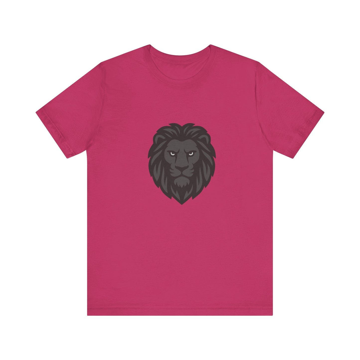 Dark Lion Graphic T-Shirt – Dark Theme Grayscale Lion Face Design on Black Tee for Strength, Confidence, and Modern Ghost Effect Style. Unisex Jersey Short Sleeve Tee