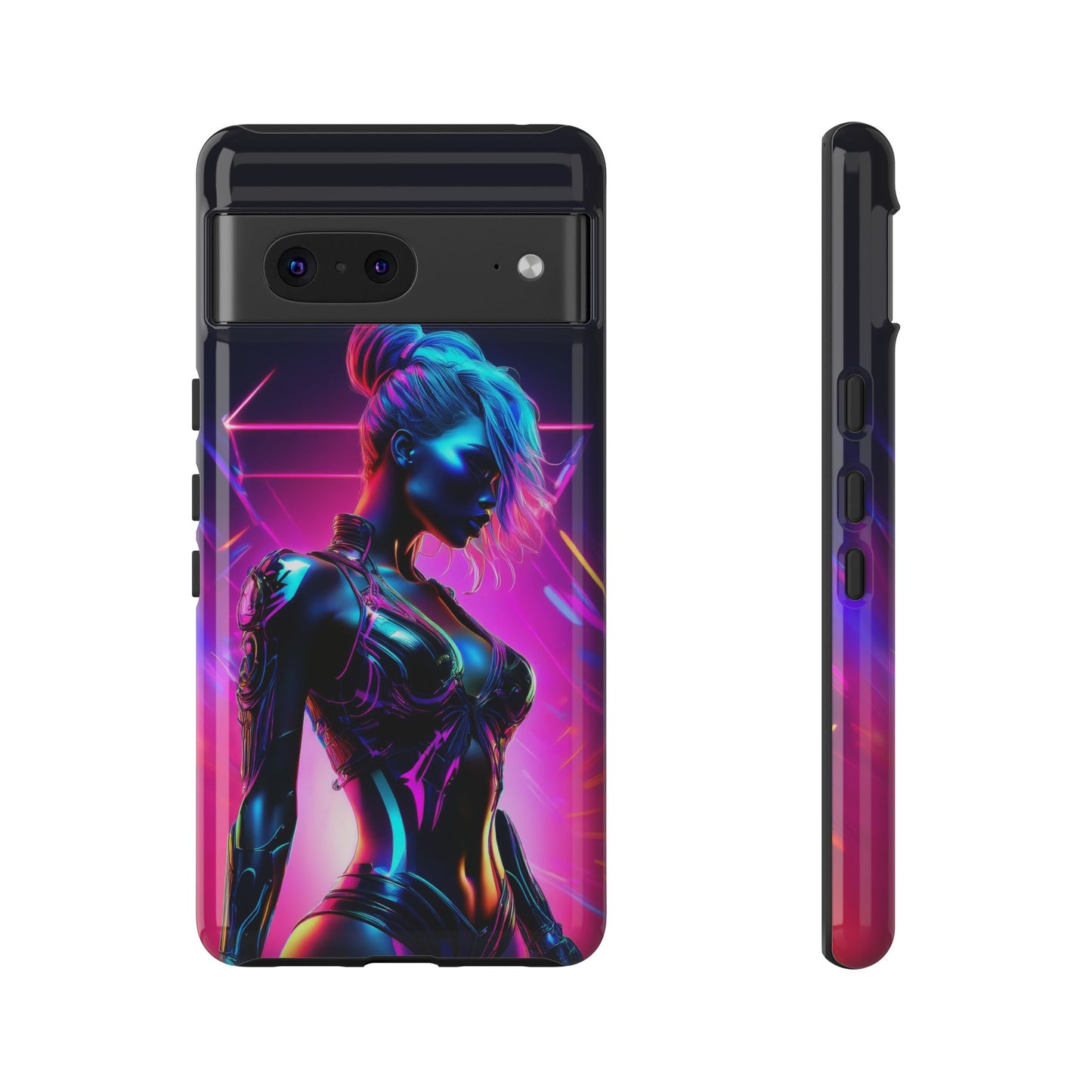 Futuristic Cyberpunk Female Cell Phone Case 017