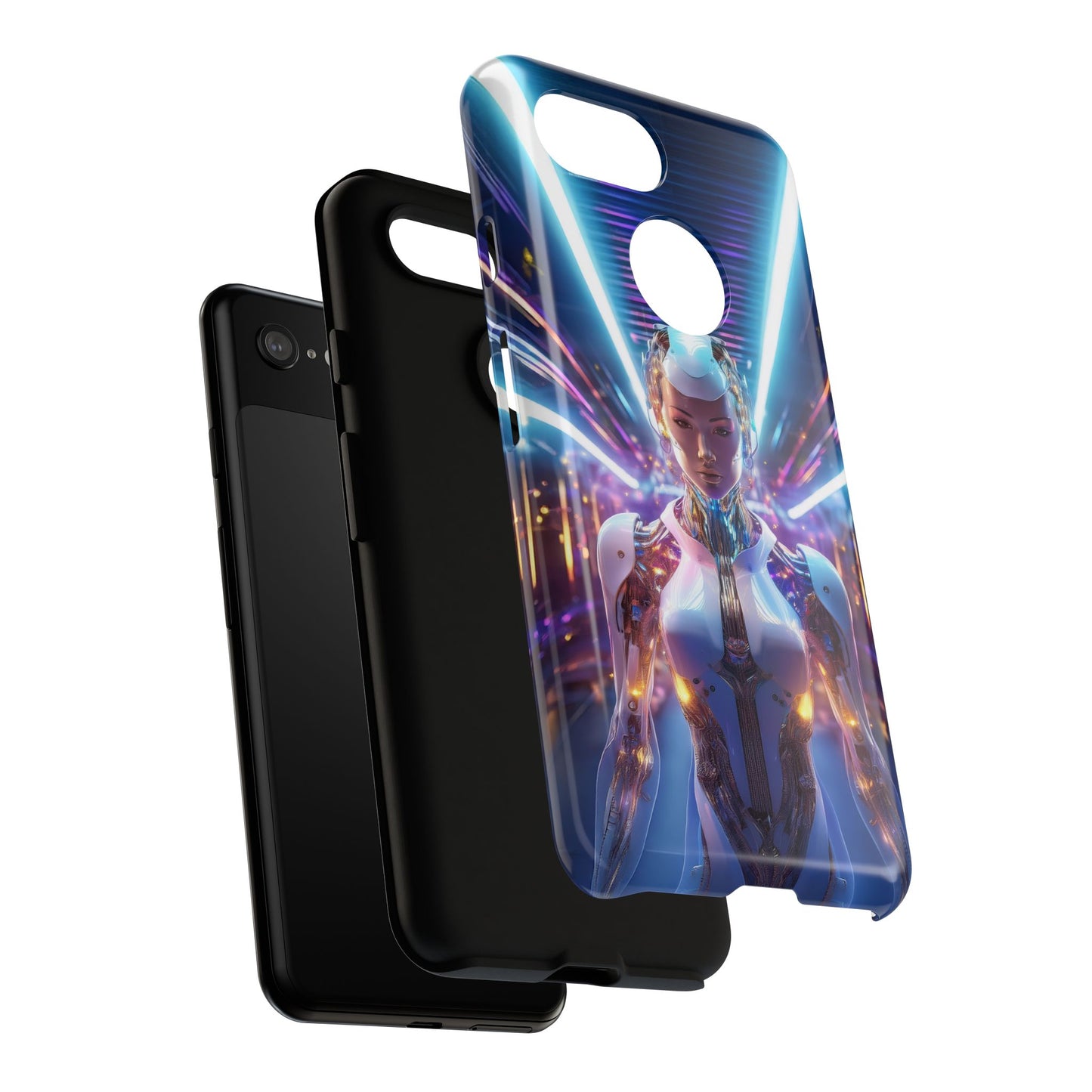 Futuristic Human Android Hybrid Cell Phone Case 007