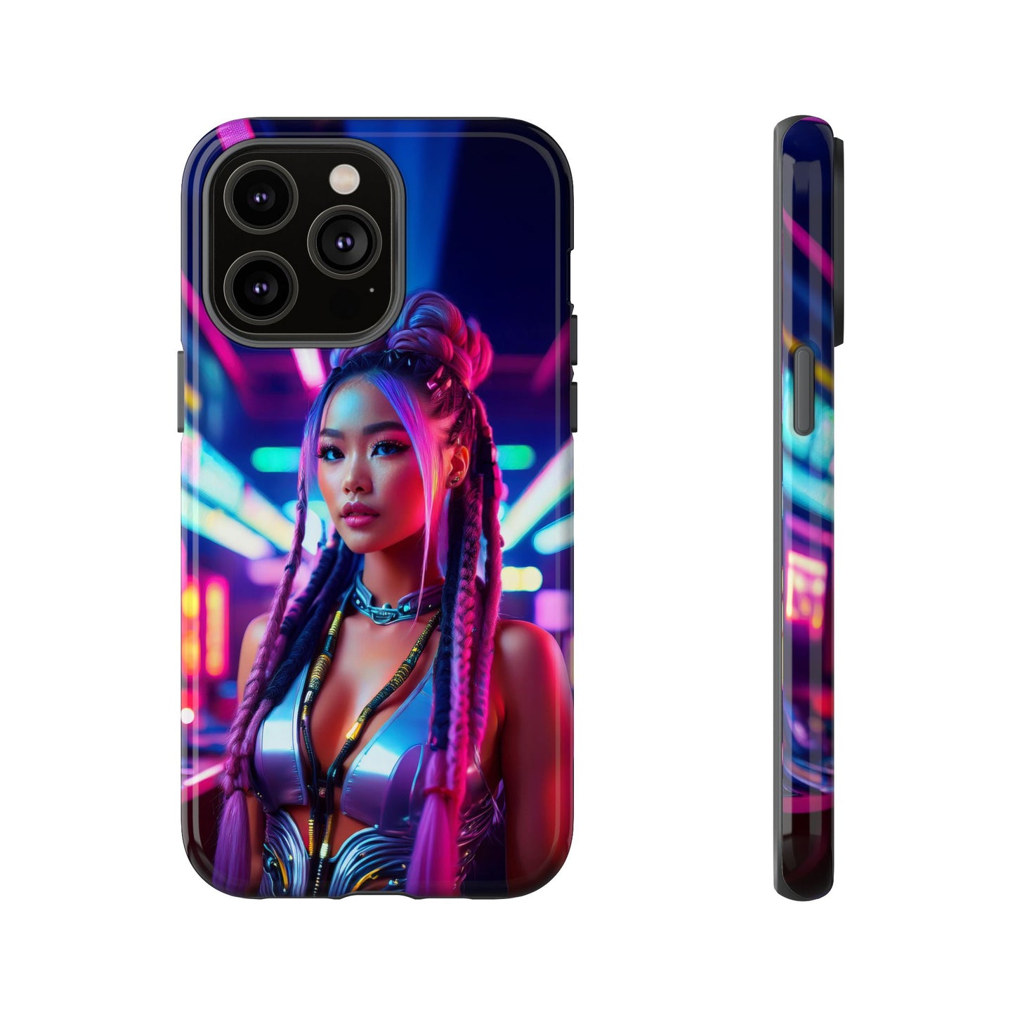 Futuristic Cyberpunk Female Cell Phone Case 008