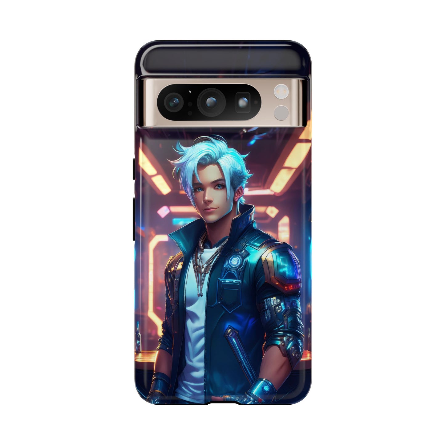 Futuristic Cyberpunk Male Cell Phone Case 009