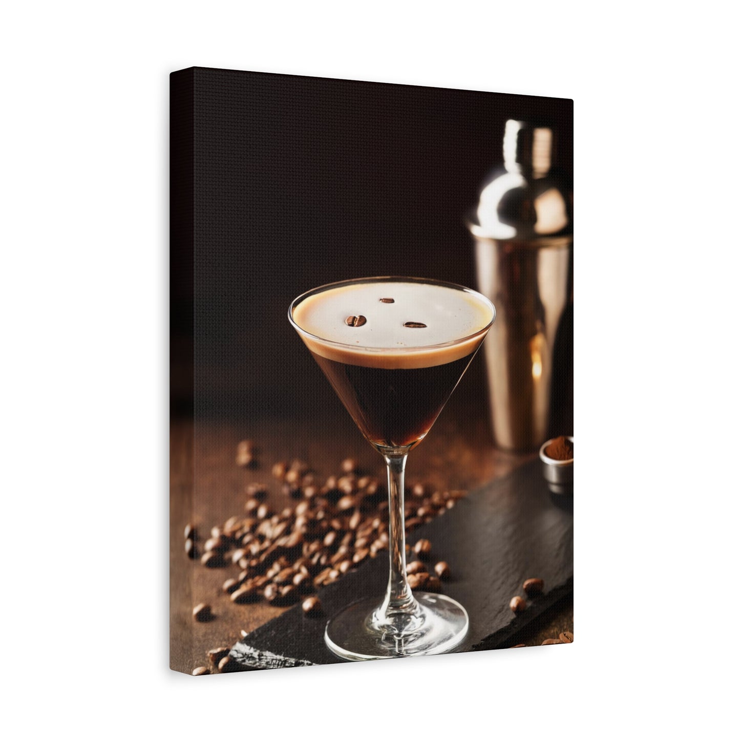 Espresso Martini customizable Canvas Art Print - Stretched Wall Decor for Home & Bar