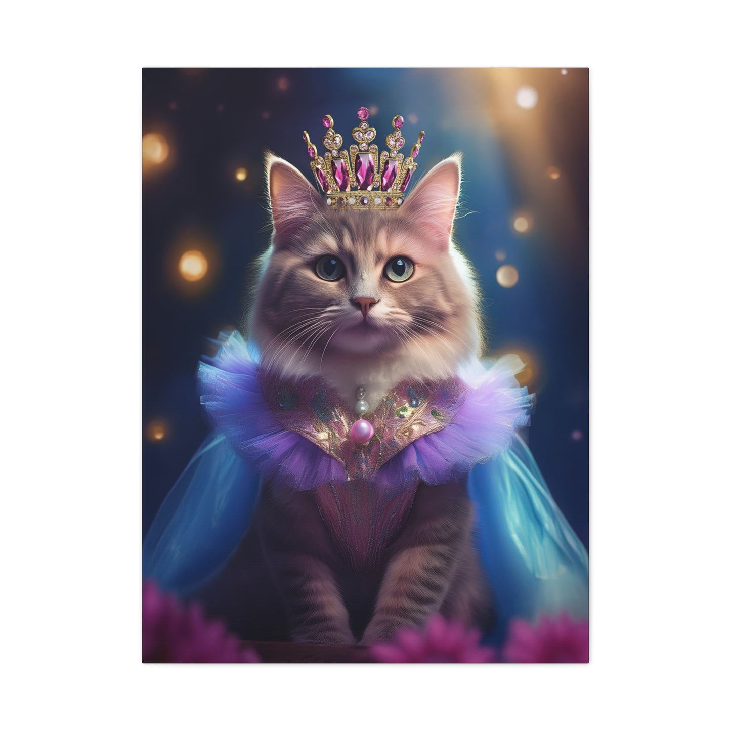 Meowgical Fairy Purrincess Canvas Art | Stretched Matte Wall Decor 003