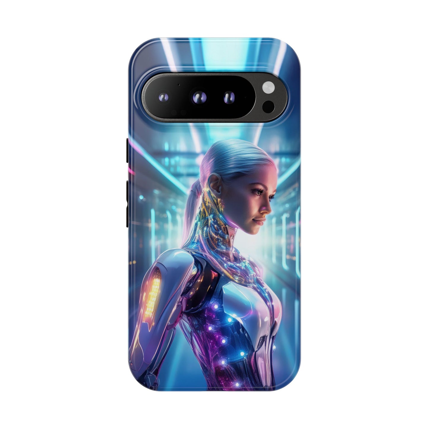 Futuristic Human Android Hybrid Cell Phone Case 015