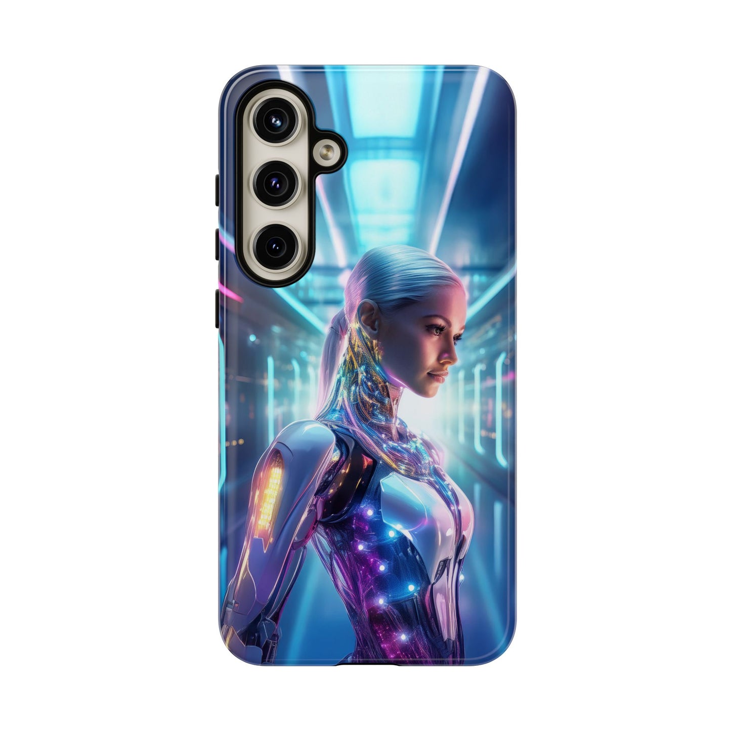 Futuristic Human Android Hybrid Cell Phone Case 015