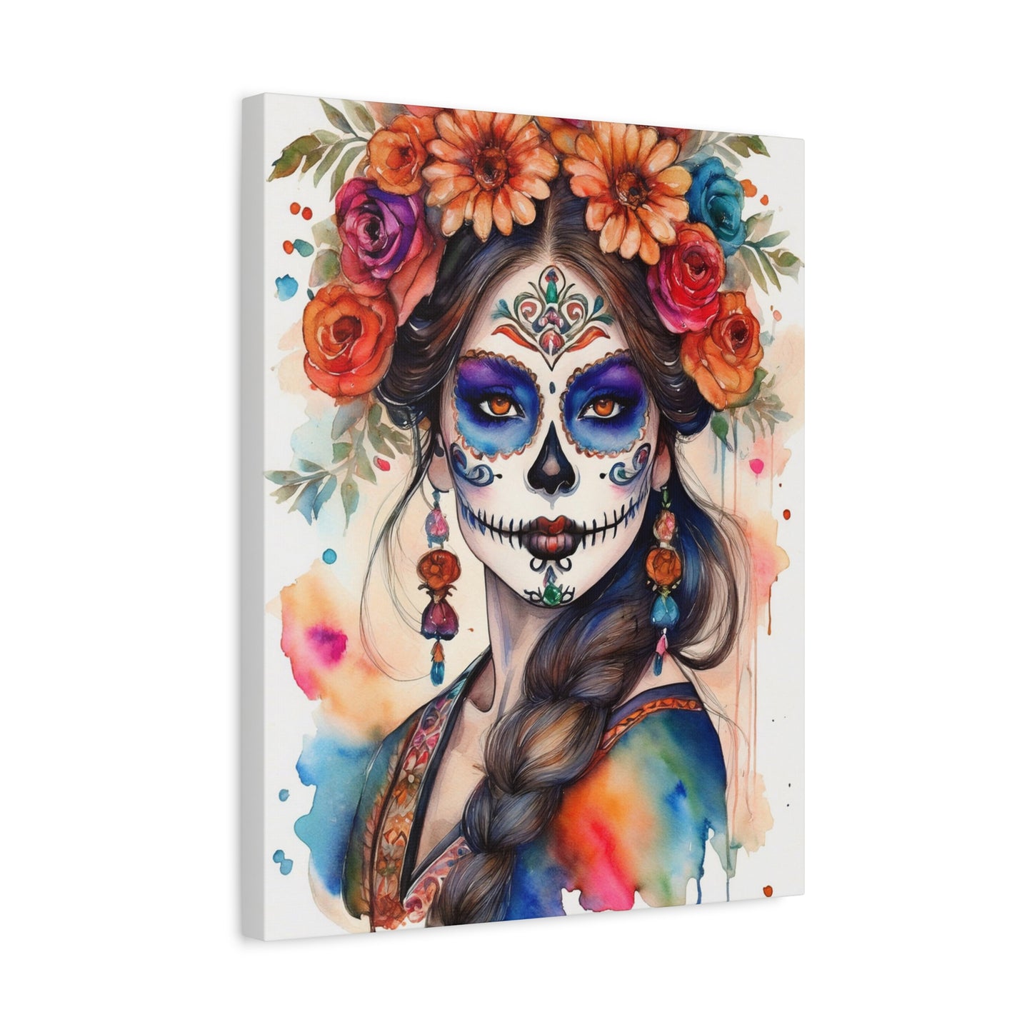 Dia de los Muertos Canvas Art | Day of the Dead - Stretched Matte Wall Decor 012