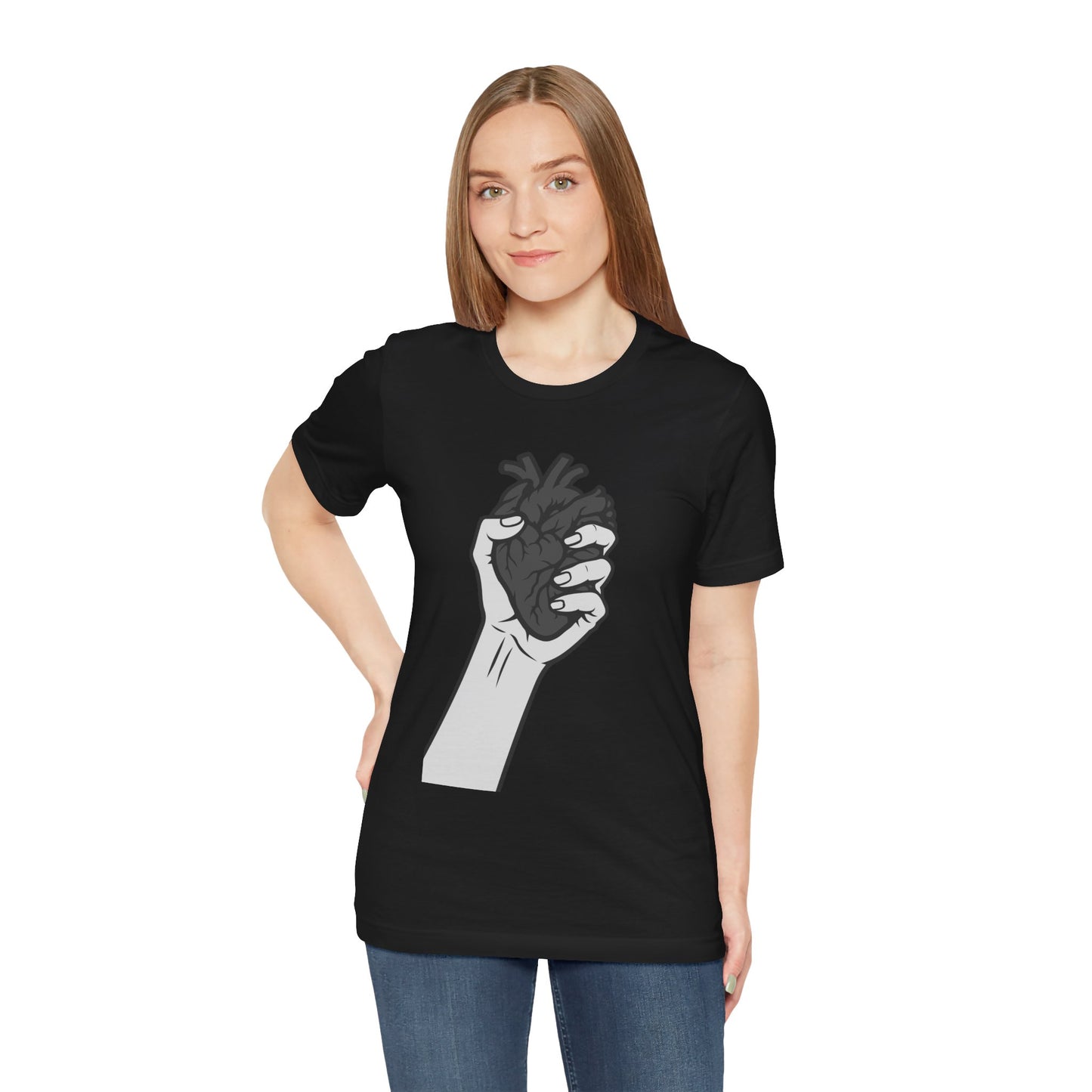Broken Heart Graphic Tee Dark Theme – Emotional Vector Design for the Heartbroken and Strong