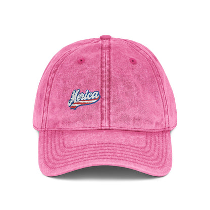 MERICA Vintage Hat – Patriotic Embroidered Hat for Bold American Style
