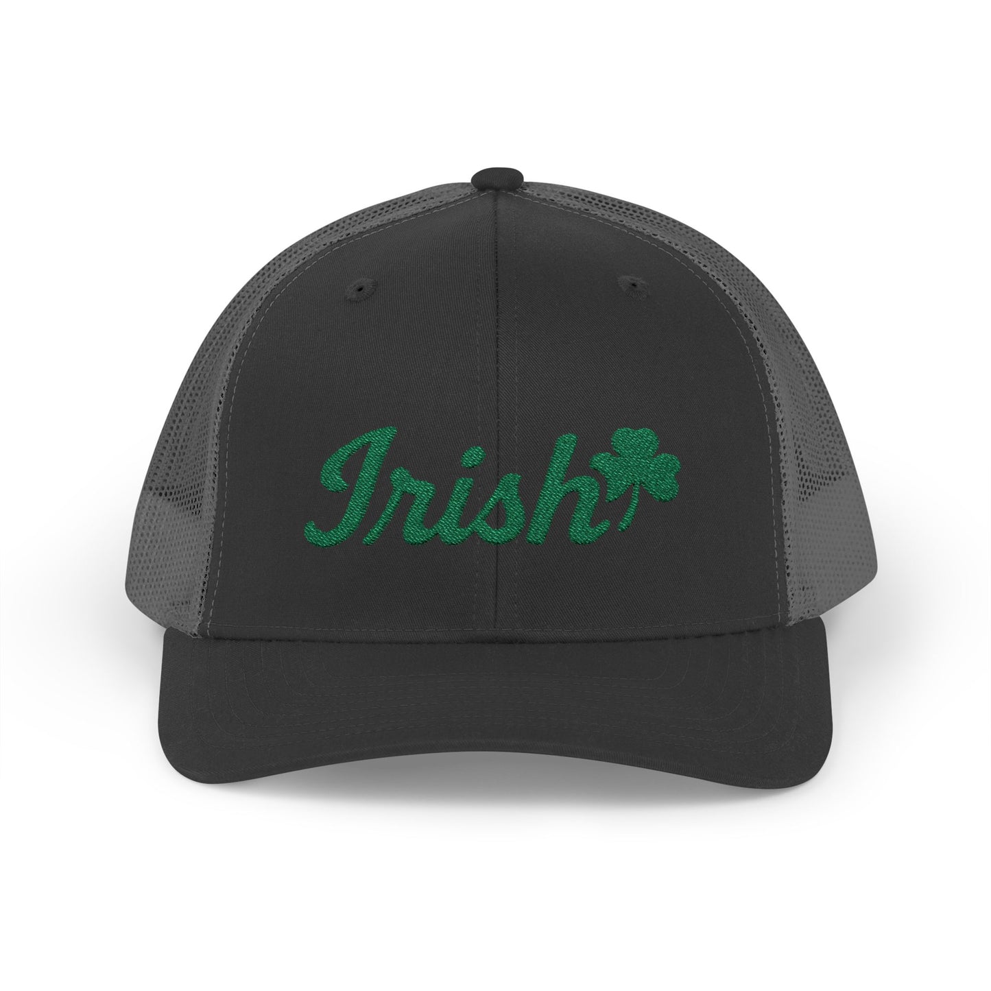 Irish Trucker Hat – Green Shamrock Hat with Script Embroidery for St. Patrick’s Day and Irish Pride