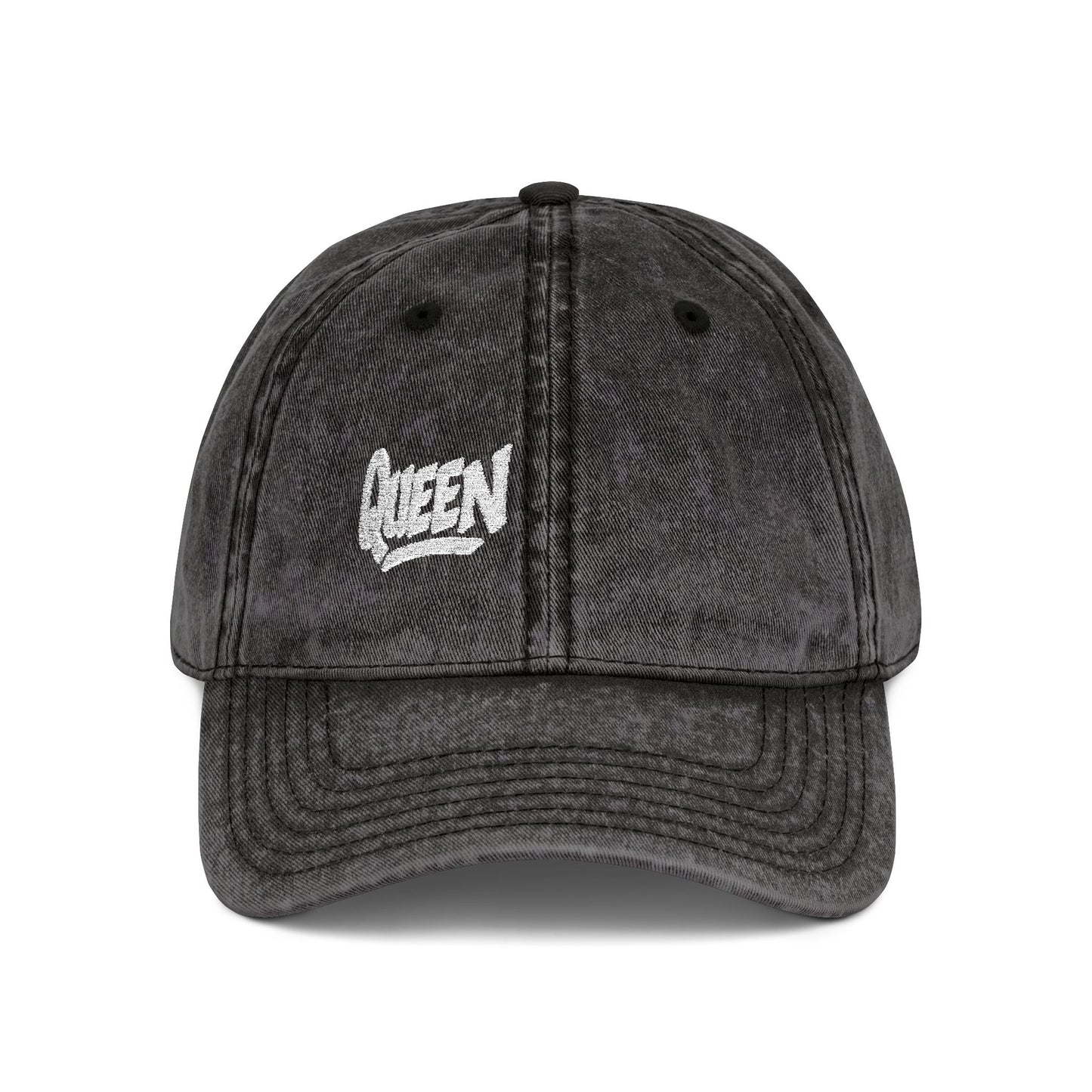 Queen Vintage Hat – Embroidered Crown Hat for Confident Royalty Energy