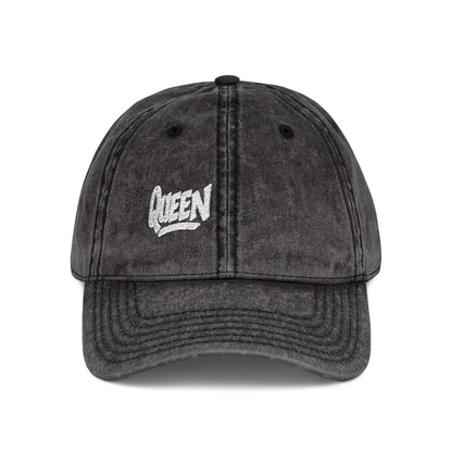 Queen Vintage Hat – Embroidered Crown Hat for Confident Royalty Energy