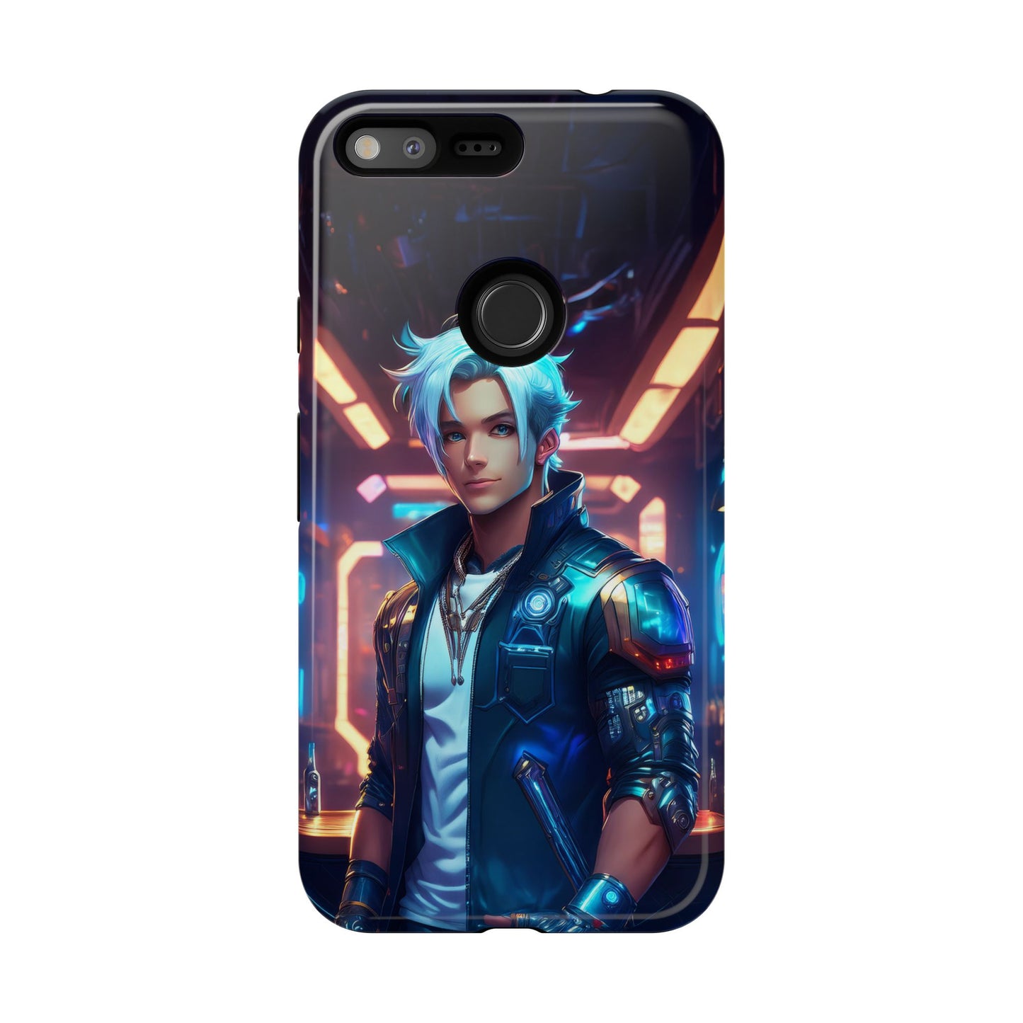 Futuristic Cyberpunk Male Cell Phone Case 009