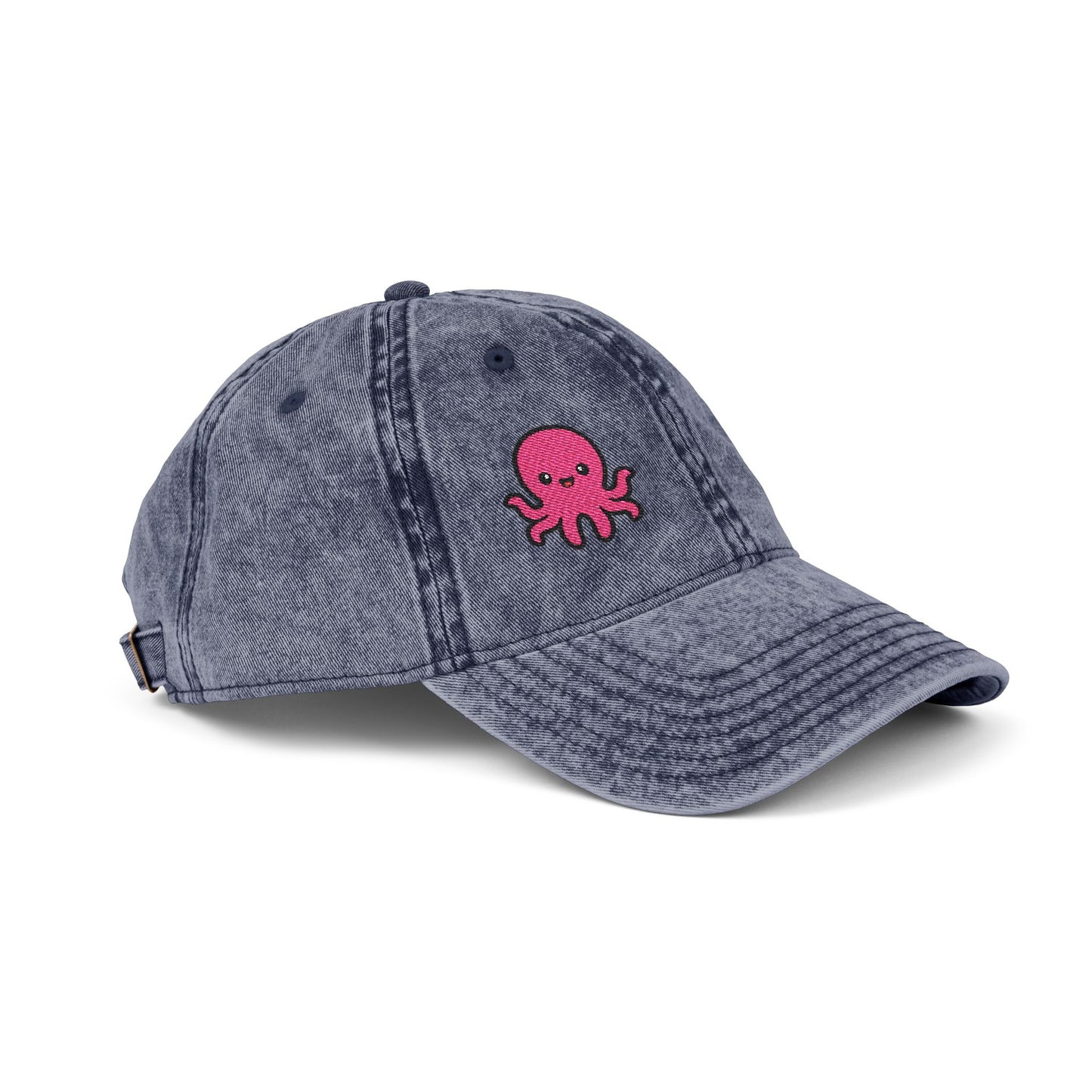 Cute Octopus Vintage Hat – Embroidered Kawaii Sea Creature Hat for Ocean Lovers and Tentacle Fans