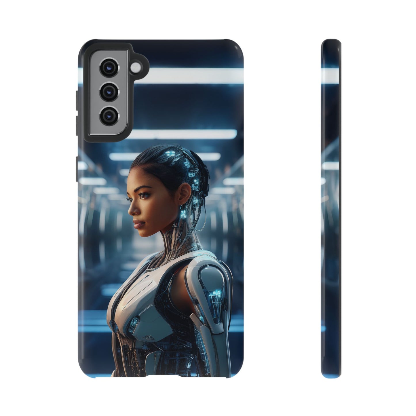 Futuristic Human Android Hybrid Cell Phone Case 002