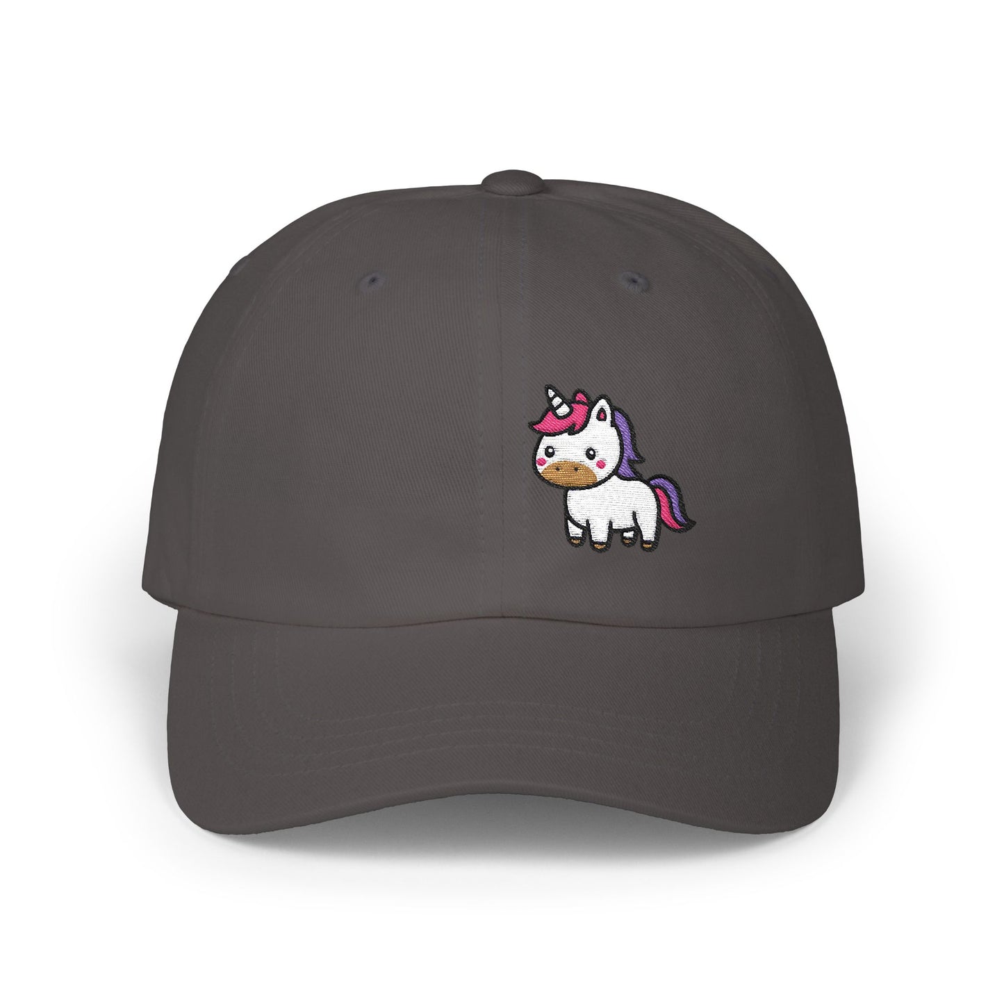 Cute Unicorn Classic Dad Hat – Embroidered Kawaii Unicorn Hat with Rainbow Tail for Magical Vibes and Whimsical Style