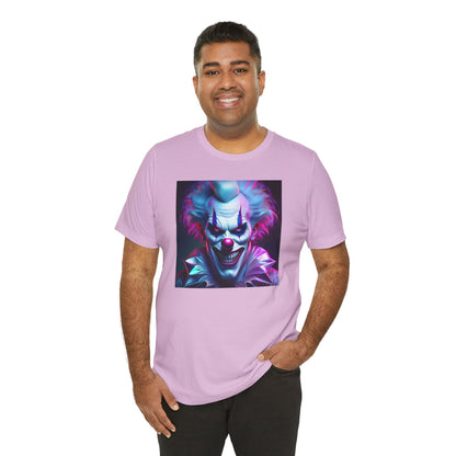 Scary Clown Halloween Shirt – Creepy Evil Clown Face Graphic Tee for Horror Fans. Unisex Jersey Short Sleeve Tee