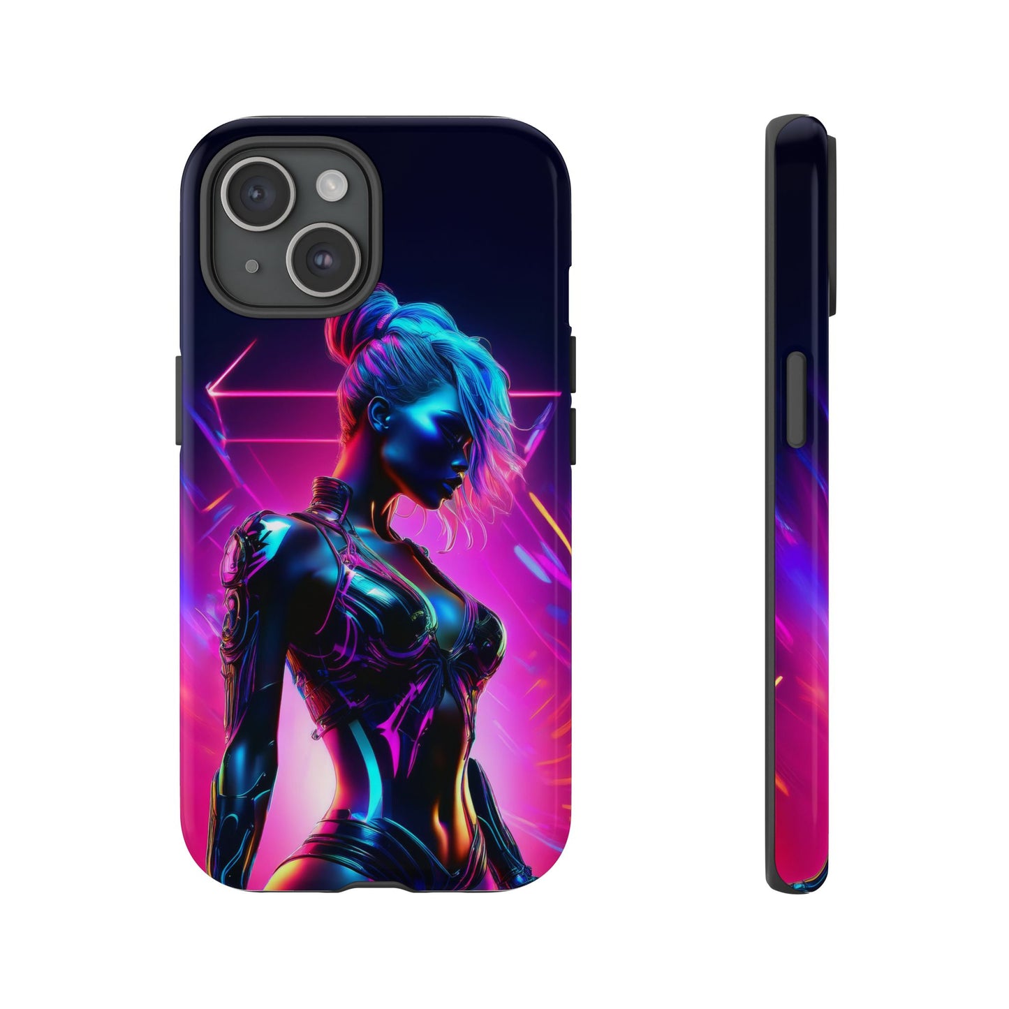 Futuristic Cyberpunk Female Cell Phone Case 017