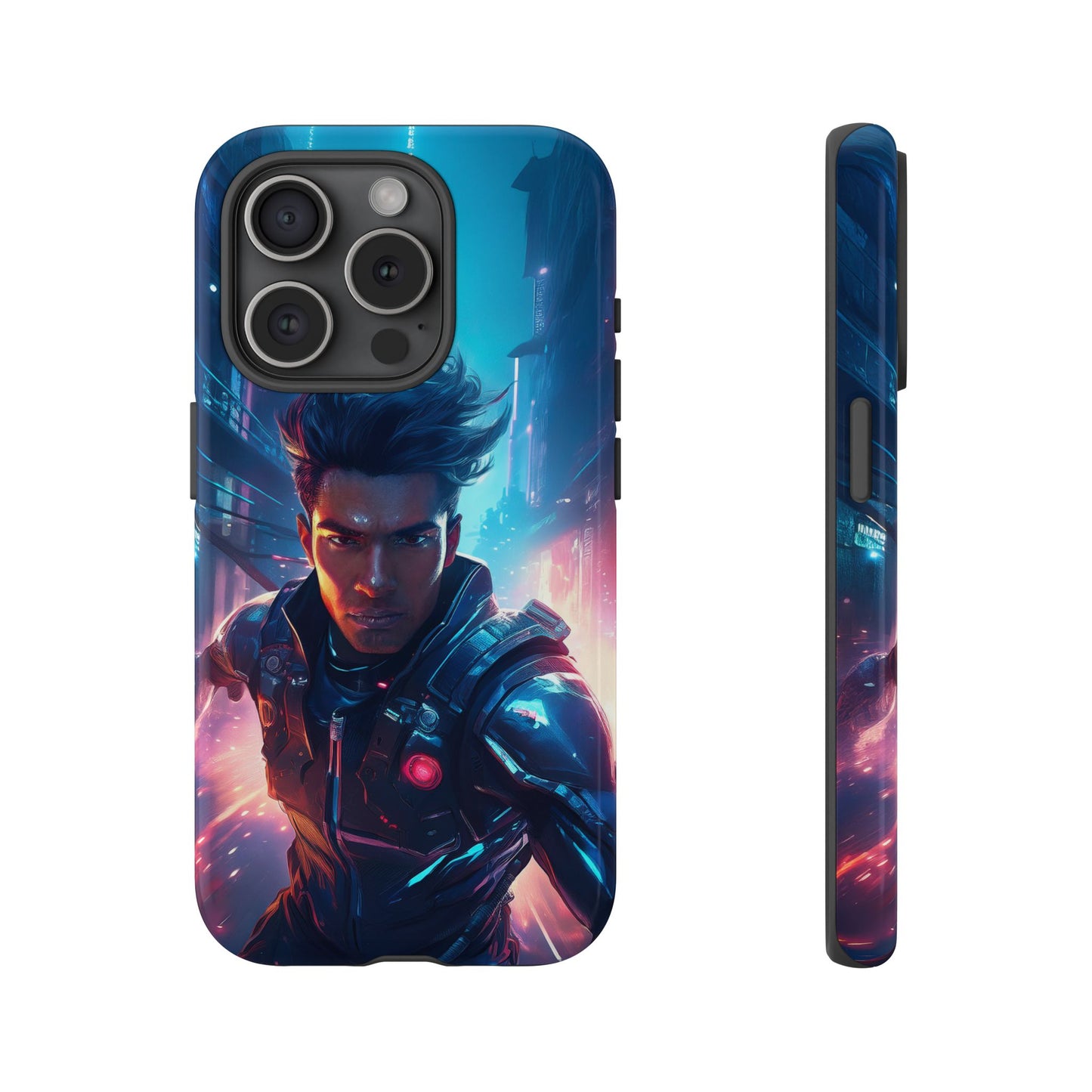 Futuristic Cyberpunk Male Cell Phone Case 017