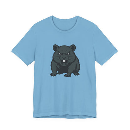 Angry Hamster Graphic T-Shirt – Intense Dark Theme Rodent Design on Black Tee for Streetwear, Humor, or Edgy Animal Style. Unisex Jersey Short Sleeve Tee