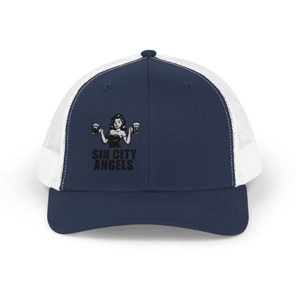 Sin City Angels Trucker Hat – Embroidered Vegas Girl Hat for Party Vibes