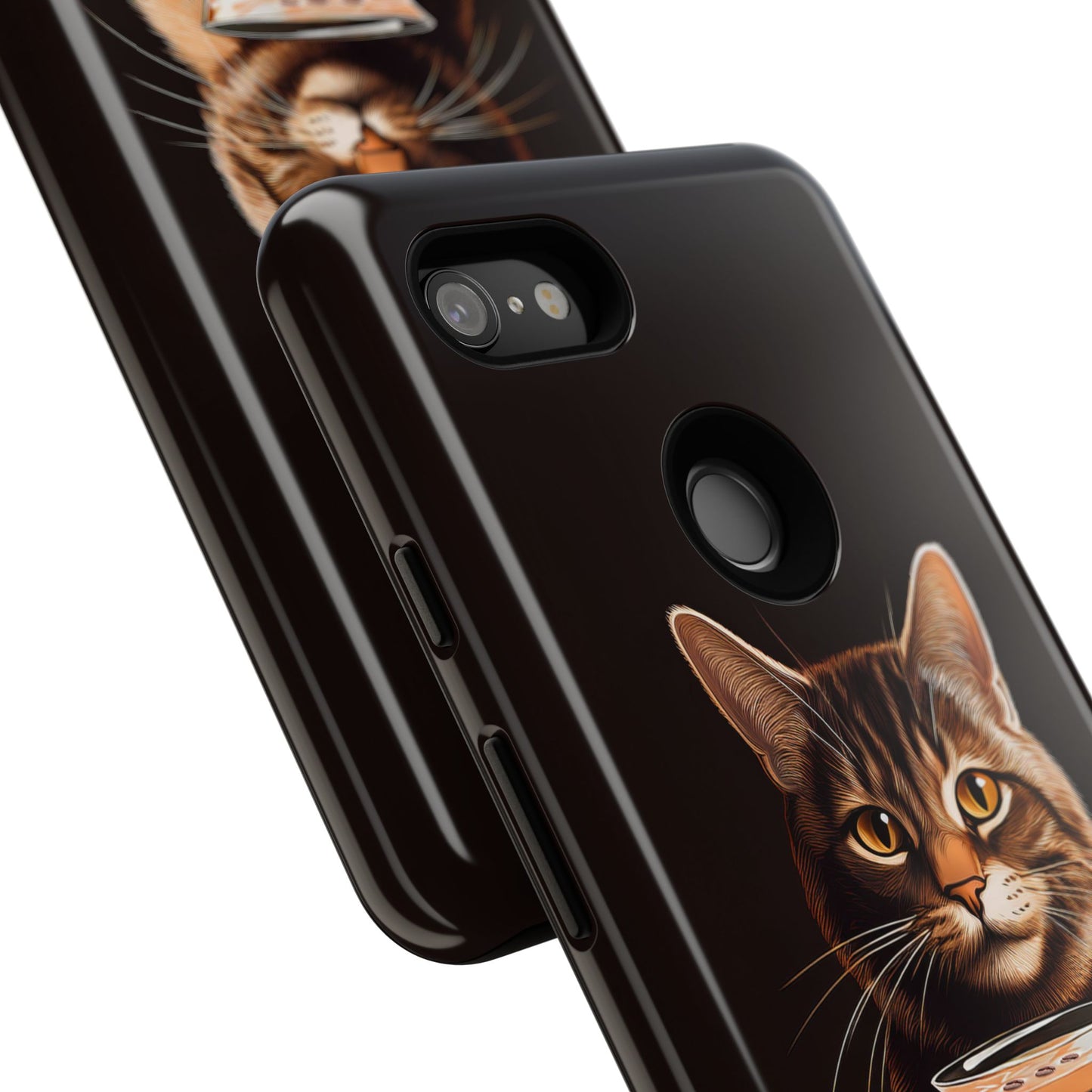 Sophisticated Cat with Espresso Martini Cell Phone Case 001