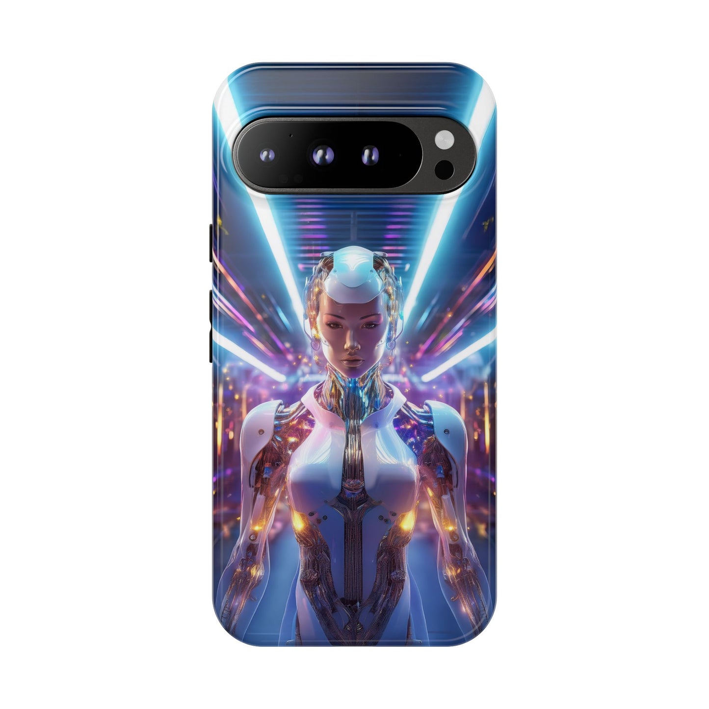 Futuristic Human Android Hybrid Cell Phone Case 007