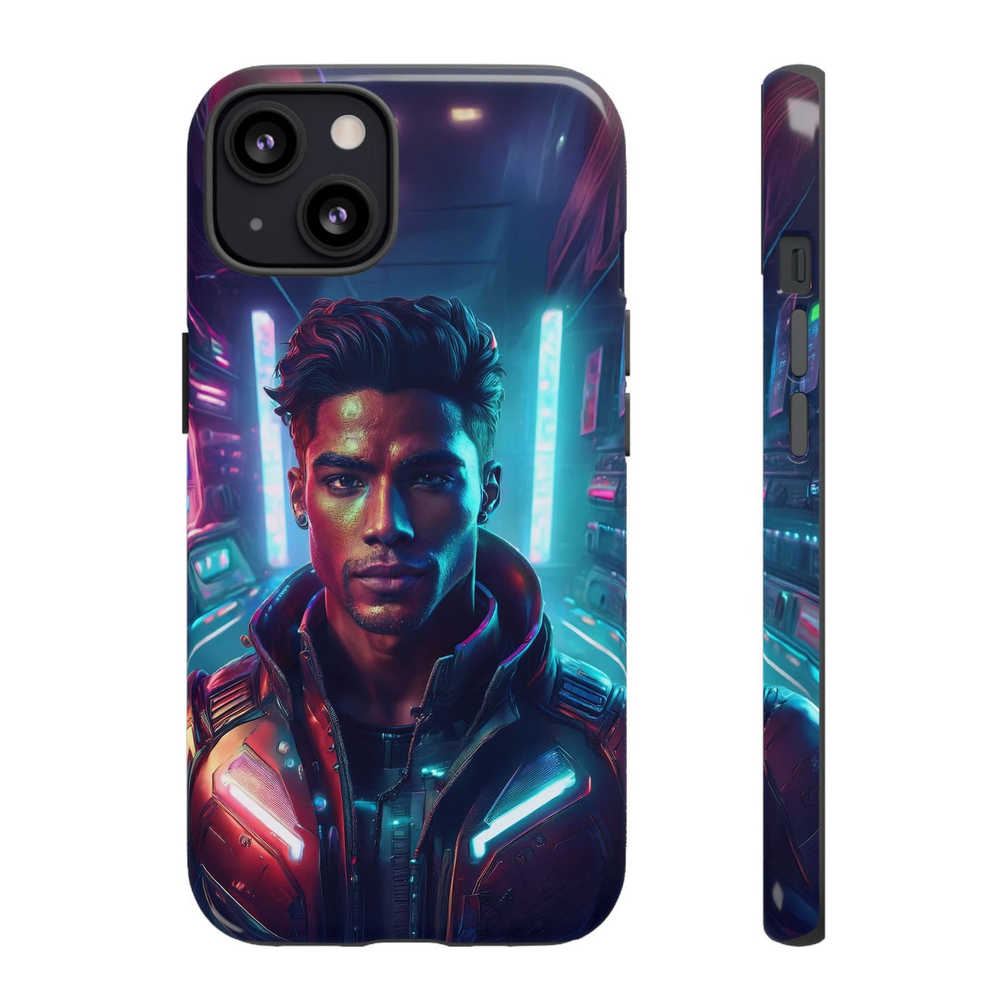 Futuristic Cyberpunk Male Cell Phone Case 007