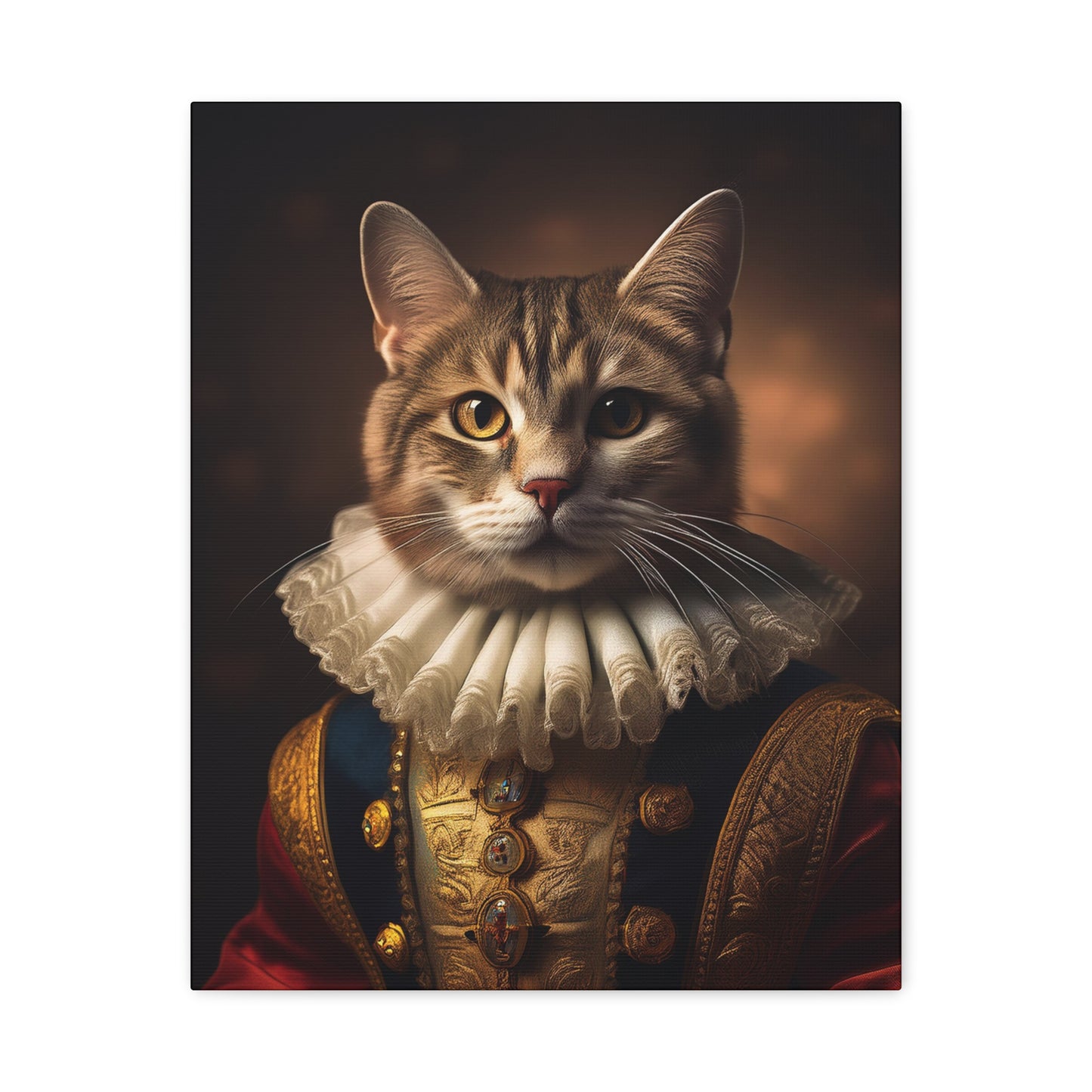 His Royal Feline Highness: The Duke of Purrington Canvas Art | Stretched Matte Wall Decor